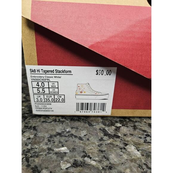 VANS SK8-HI TAPERED PLATFORM LACE UNISEX MEN 4 = WOMEN 5.5 SHOES FLORAL/HART NEW - Picture 9 of 9